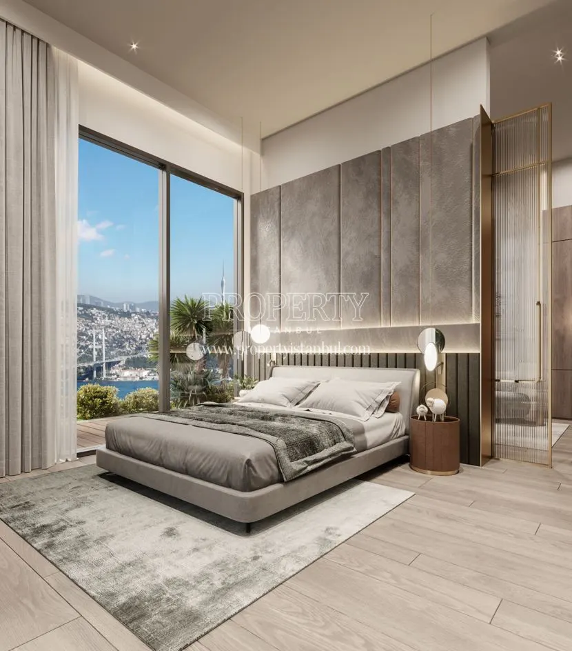 Bedroom of an apartment in Barbaros 48