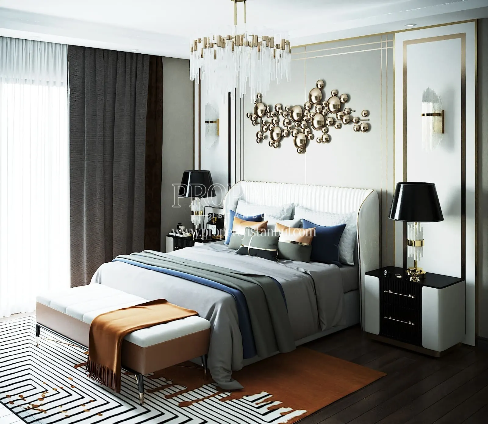 Bedroom of an apartment in Mostar Mahal