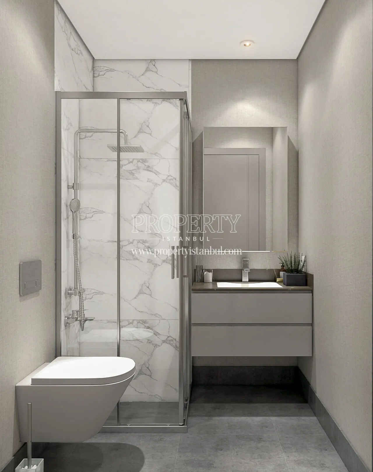 Bathroom of an apartment in Dunya Sehir Kartal