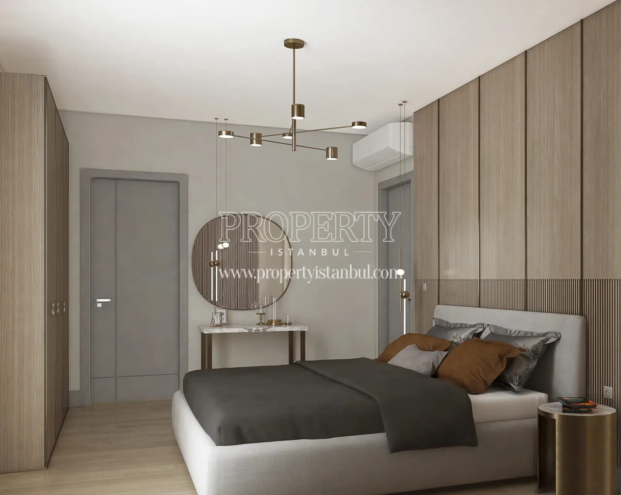 Bedroom of an apartment in Dunya Sehir Kartal