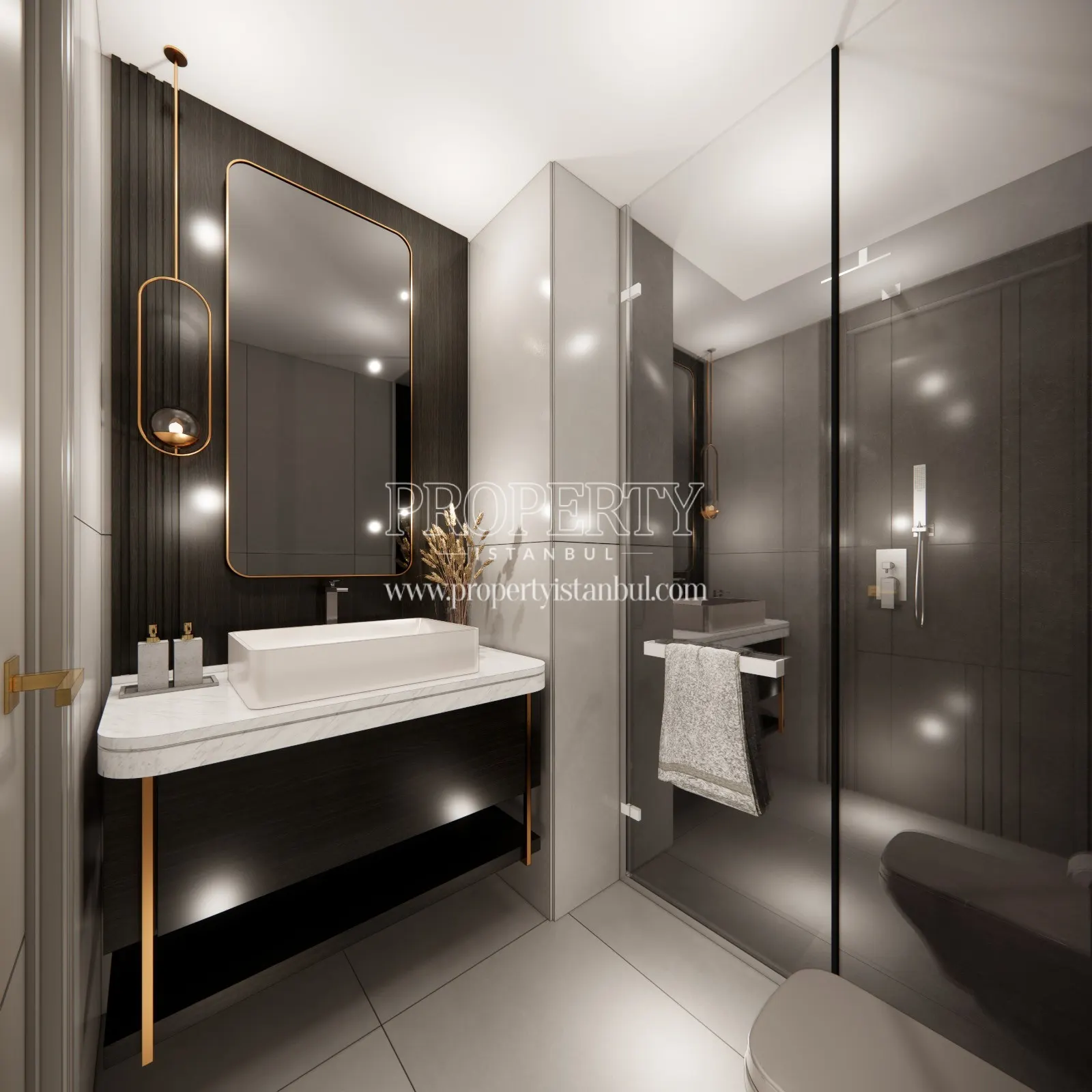 Bathroom of an apartment in Mansion Basaksehir