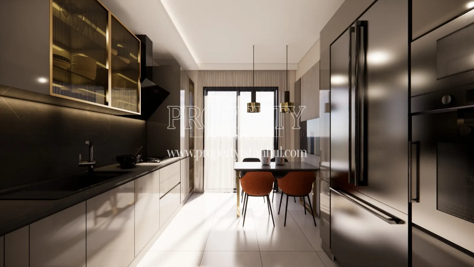 Kitchen of an apartment in Mansion Basaksehir