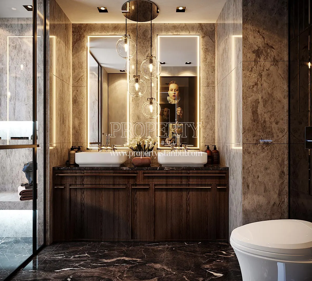 Bathroom of a villa in Volony Omerli