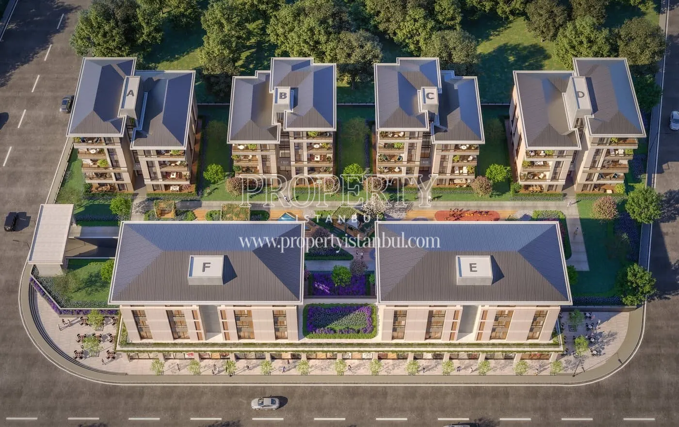 Drone view of Mansion Basaksehir