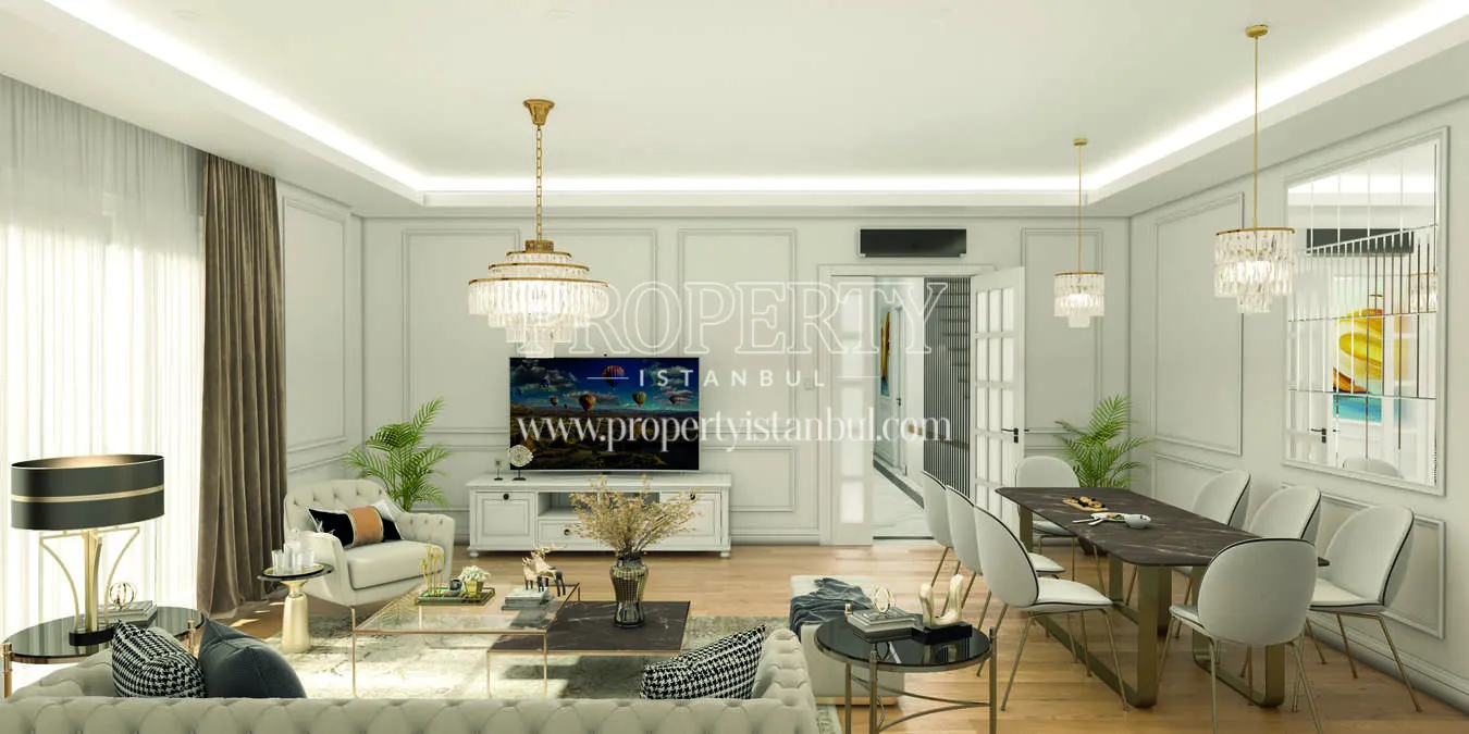 Living room of a villa in Artea Bahcesehir project