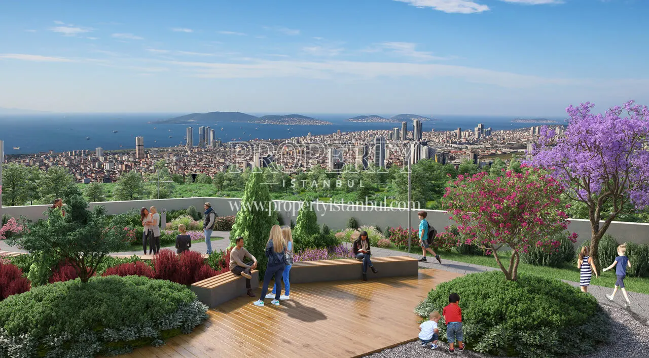 Garden area of Dunya Sehir Kartal