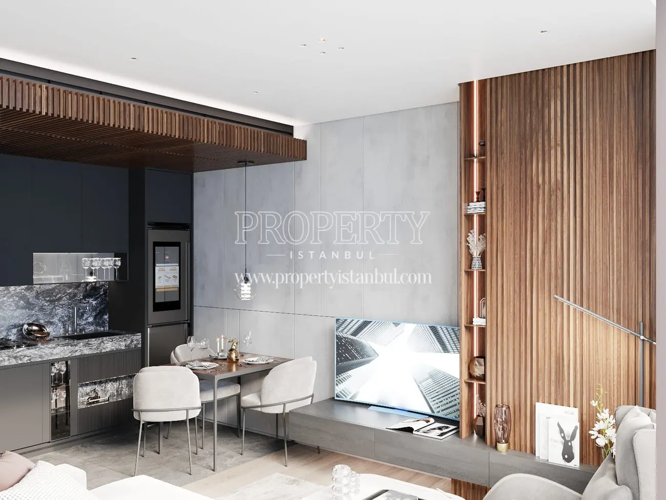 Open kitchen of an apartment in GS Leo Residence