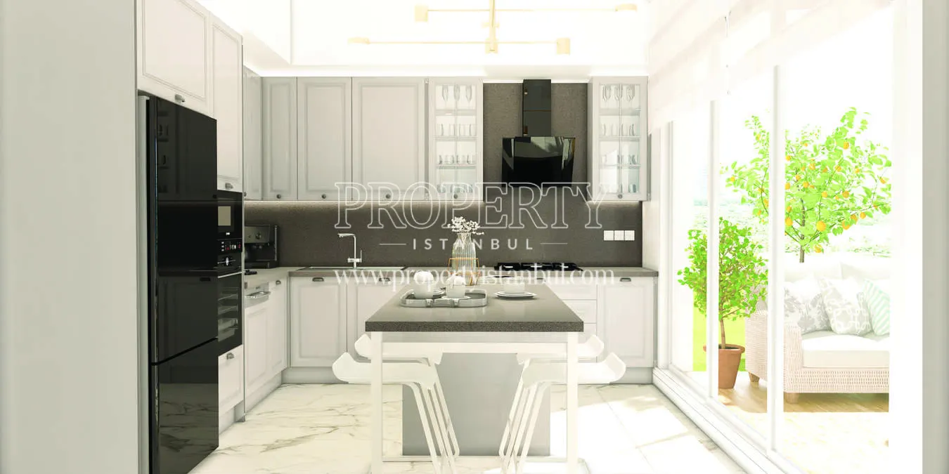 Kitchen of a villa in Artea Bahcesehir project