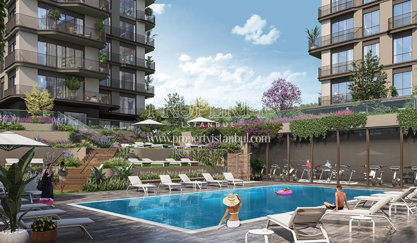 Swimming pool area of Maslak Koru