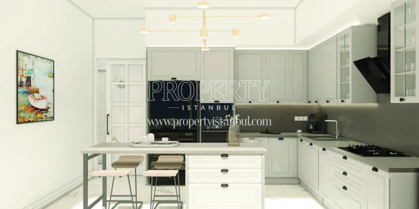 Kitchen of a villa in Artea Bahcesehir project