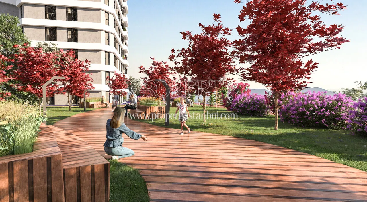 Walking paths of Dunya Sehir Kartal