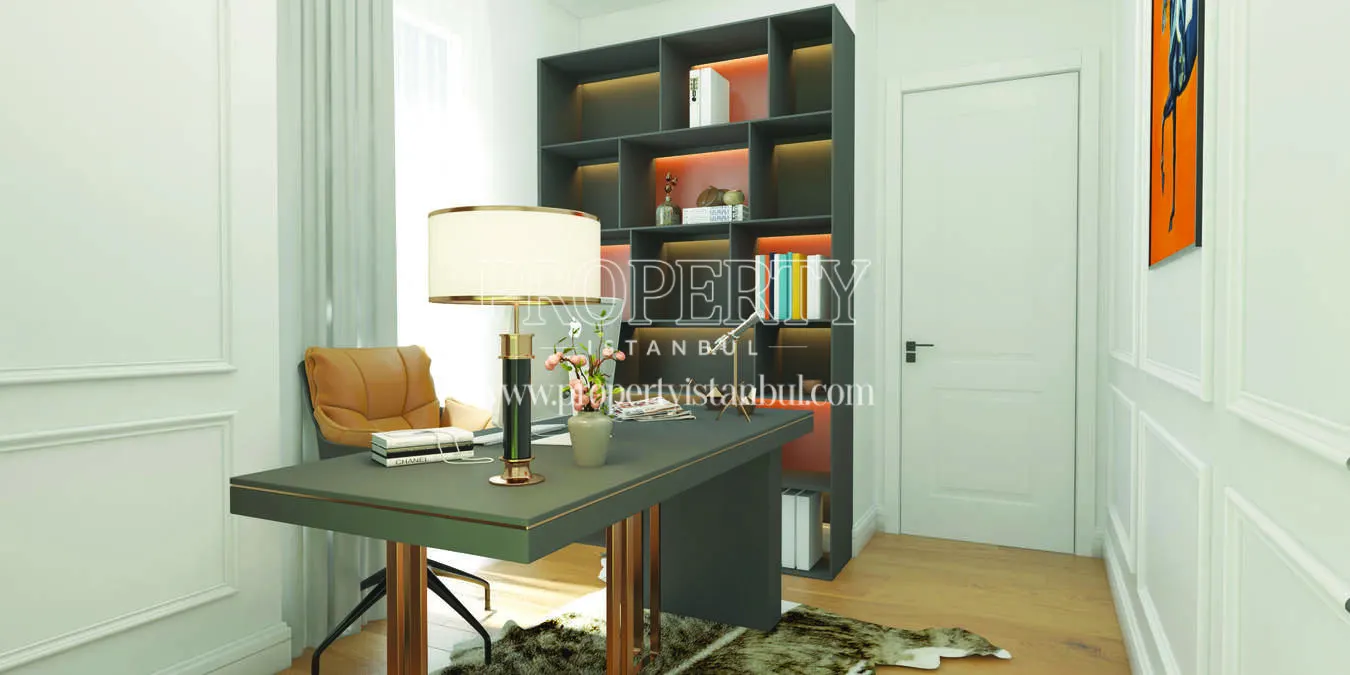 Study room of a villa in Artea Bahcesehir project