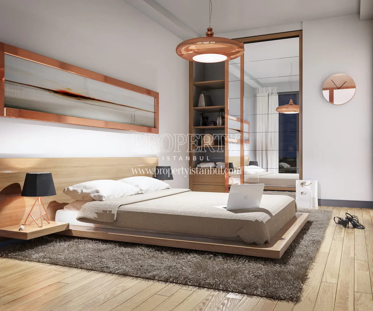 master bedroom of an apartment in Resim Modern Kagithane