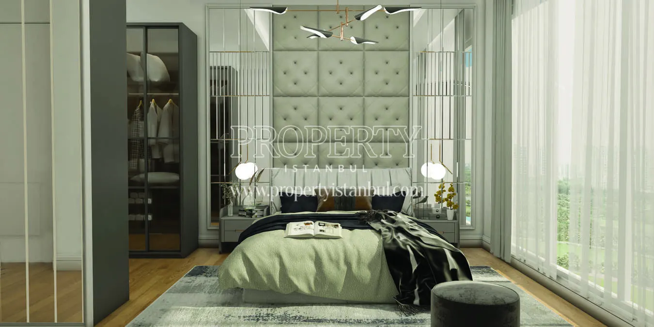 Bedroom of a villa in Artea Bahcesehir project