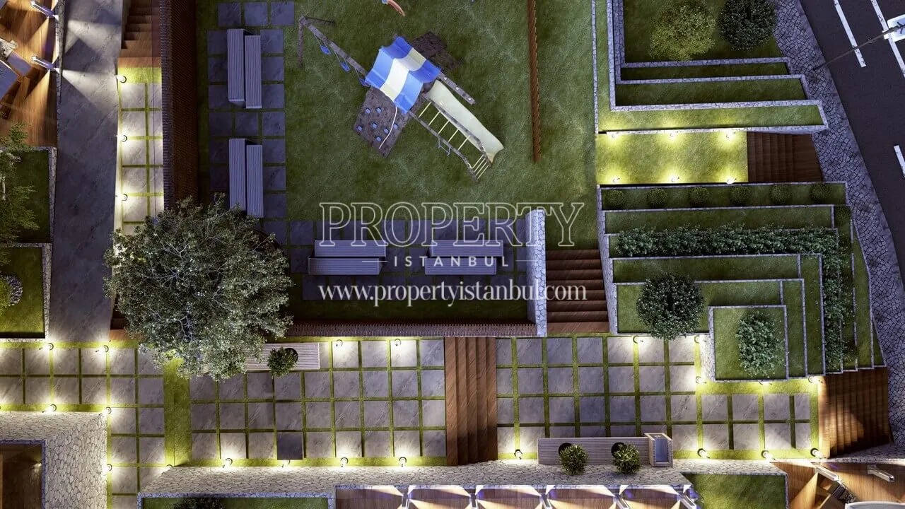 Top view of a garden in Mabeyn Bahcesehir