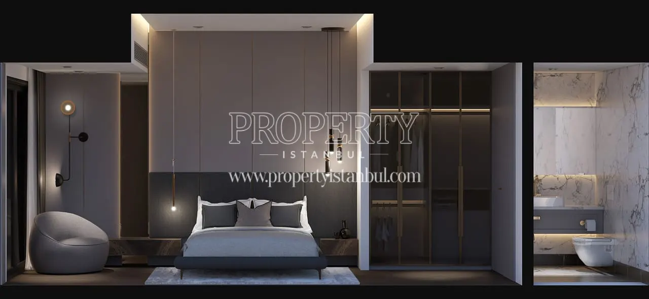 Bedroom of an apartment in Aston Levent