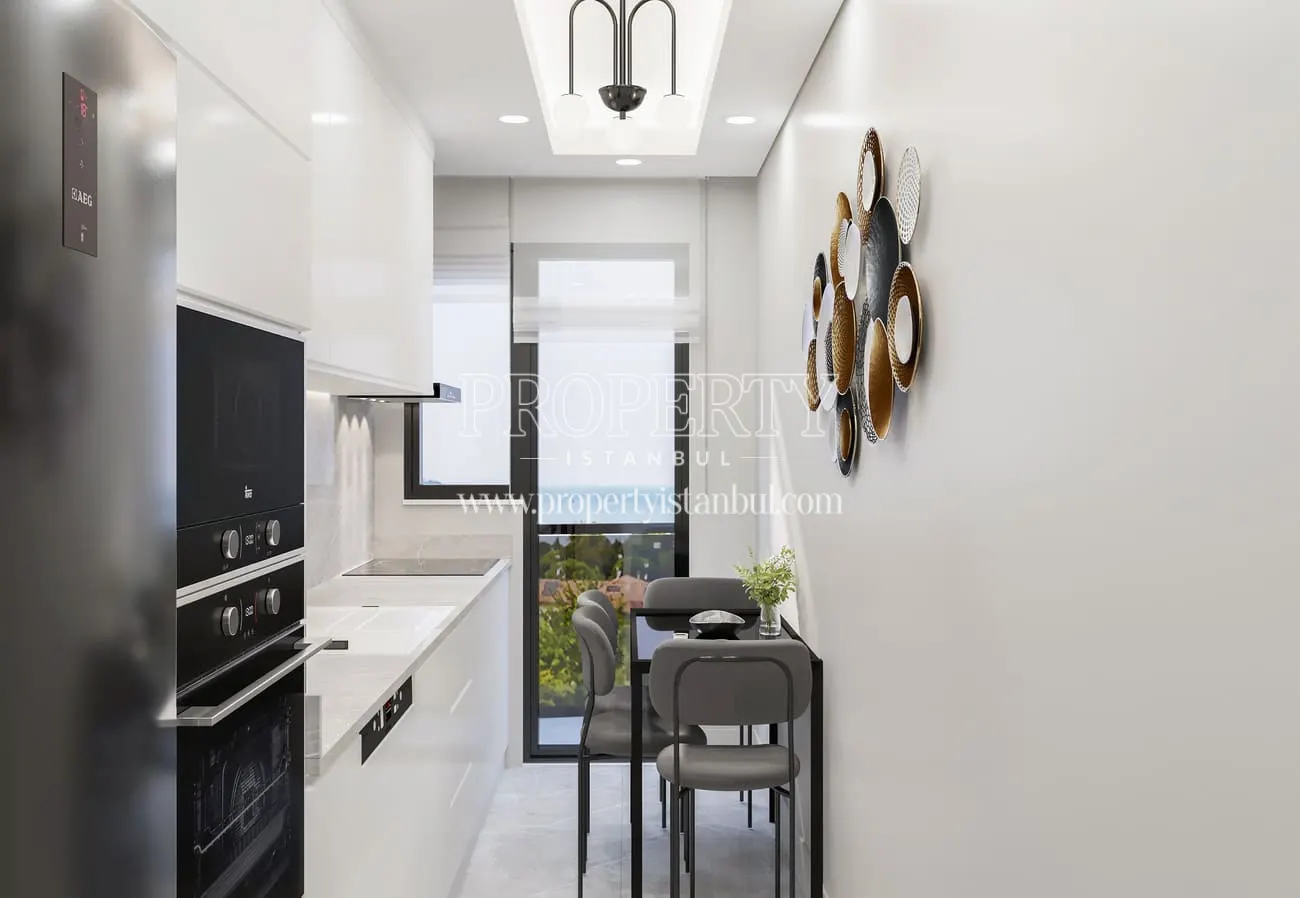 Kitchen of an apartment in Pera Blue Beyoglu
