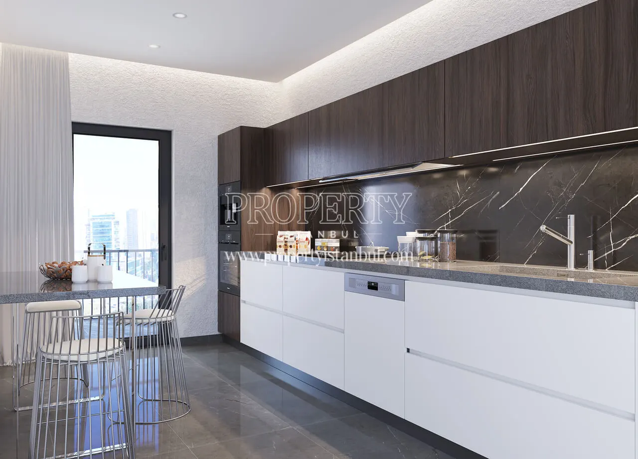 Kitchen of an apartment in Otto Atasehir