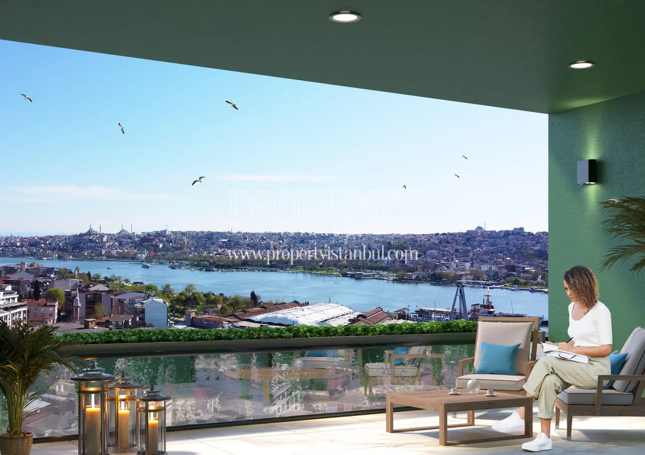Balcony view from an apartment in Pera Blue Beyoglu