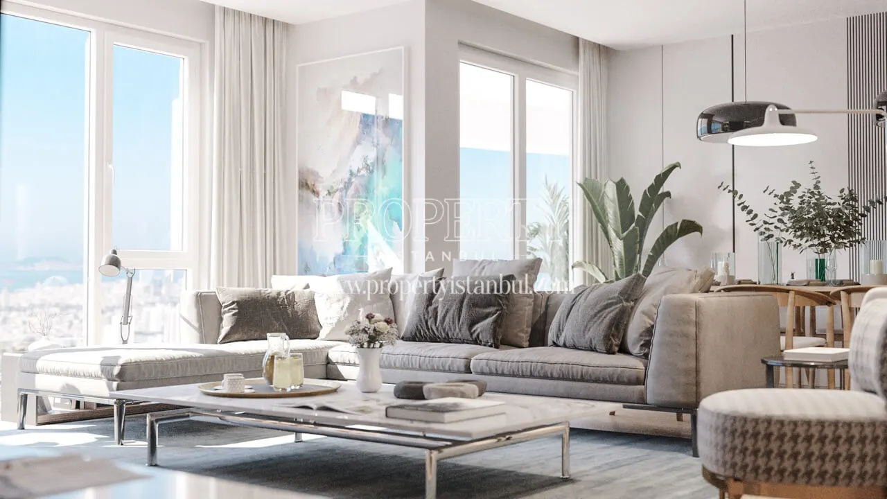 Living room of an apartment in Siltas Panorama