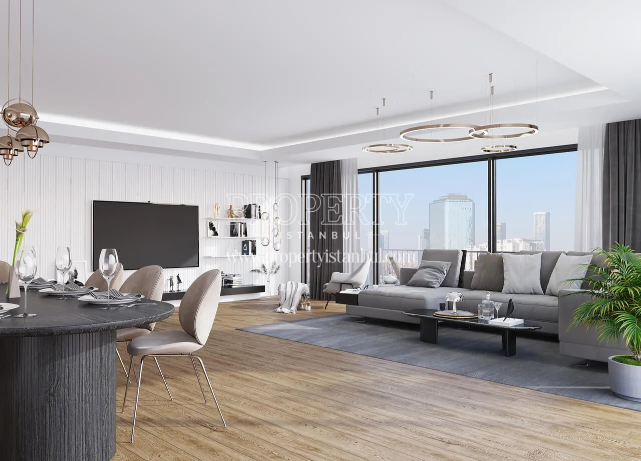Living room of an apartment in Otto Atasehir