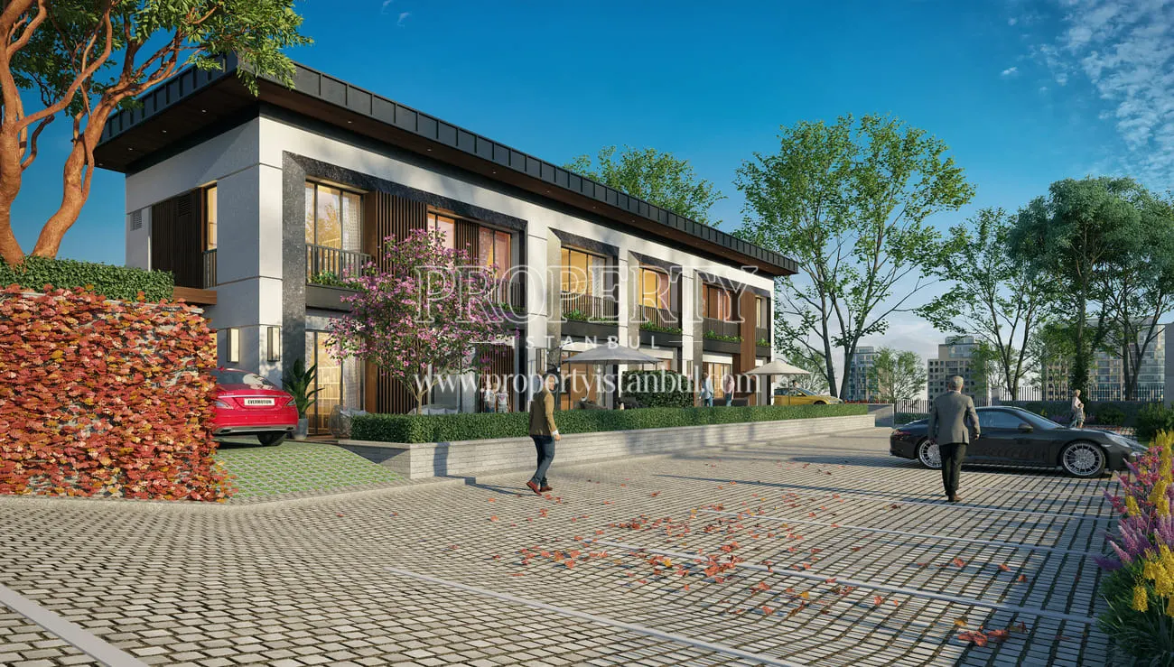 Inner garden area of Artea Bahcesehir project