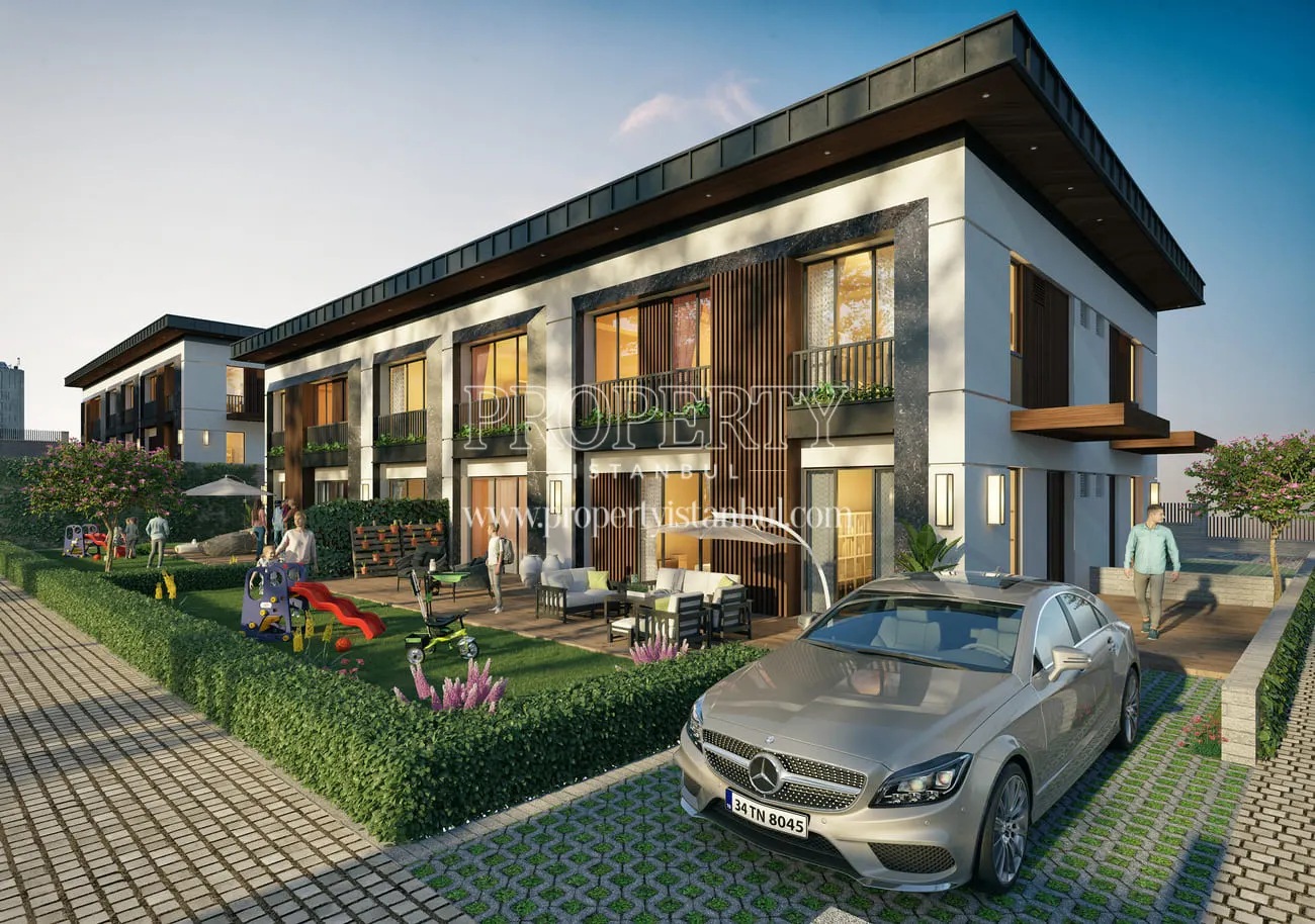 Private garden area of Artea Bahcesehir project