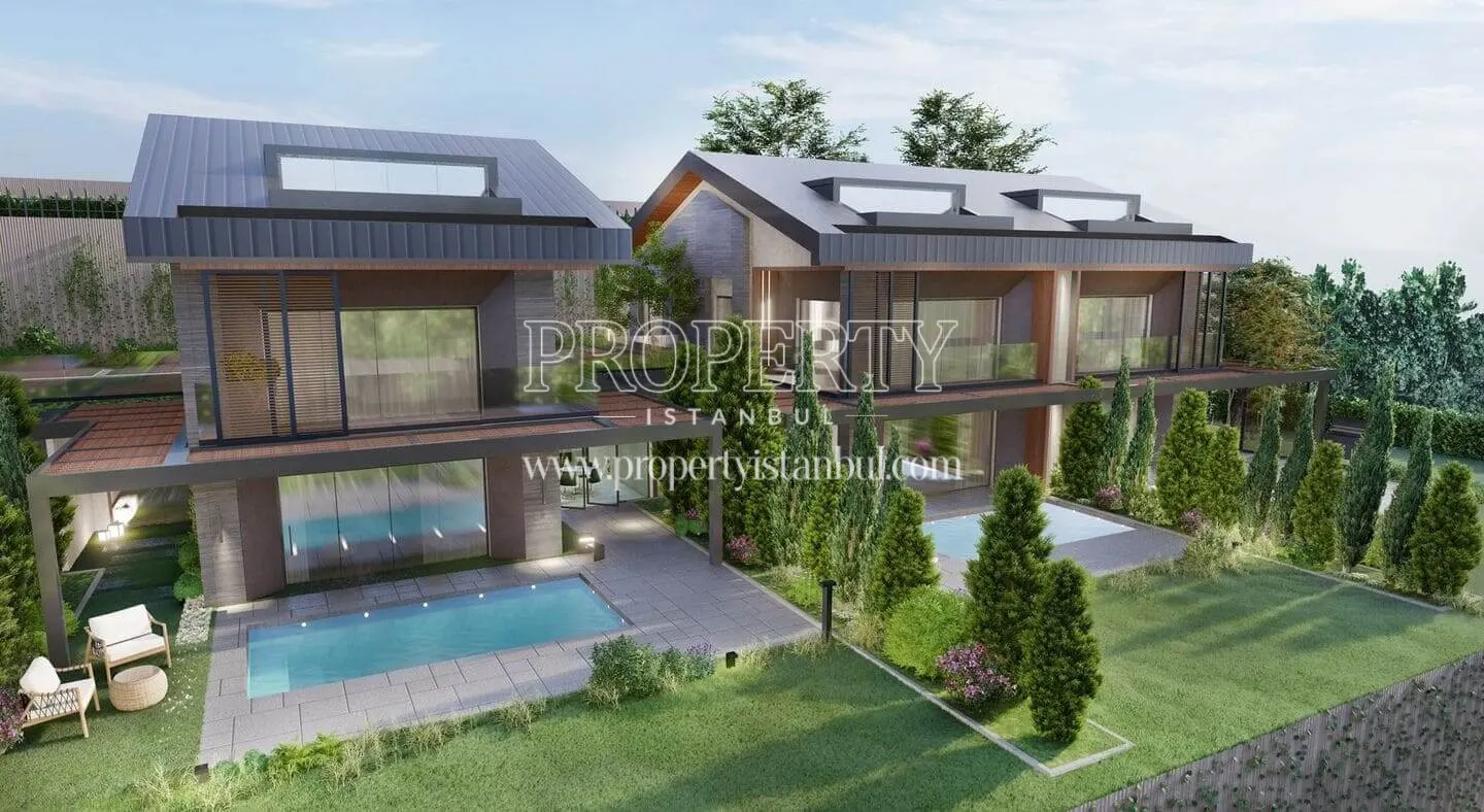 Exterior view of a villa in Flamingo Zekeriyakoy