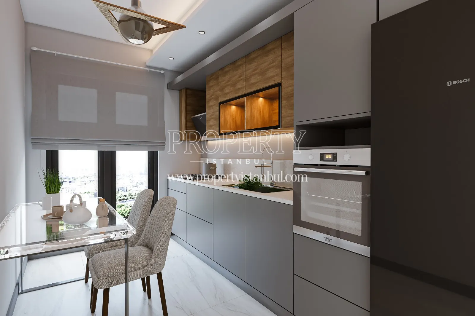 Kitchen of an apartment in Sega Cennet
