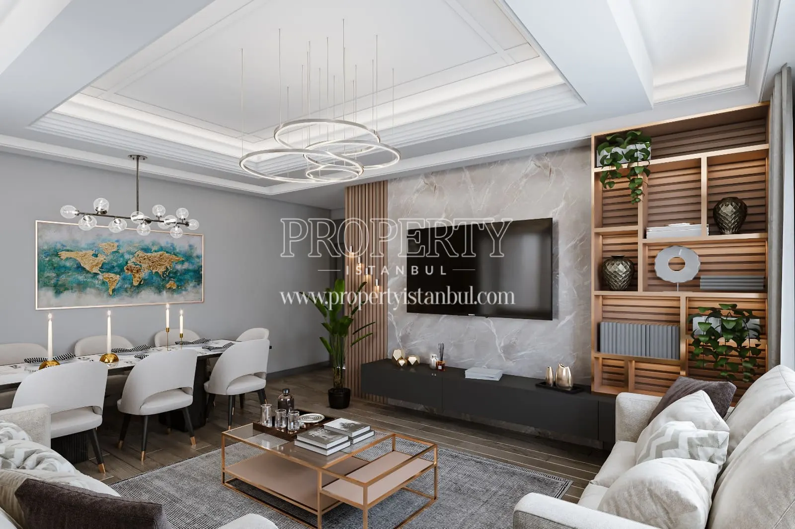 Living room of an apartment in Sega Cennet