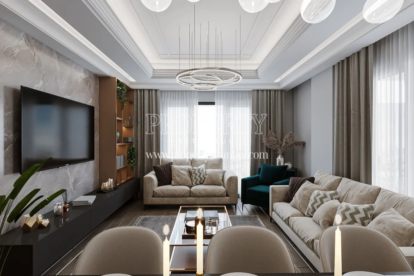 Living room of an apartment in Sega Cennet