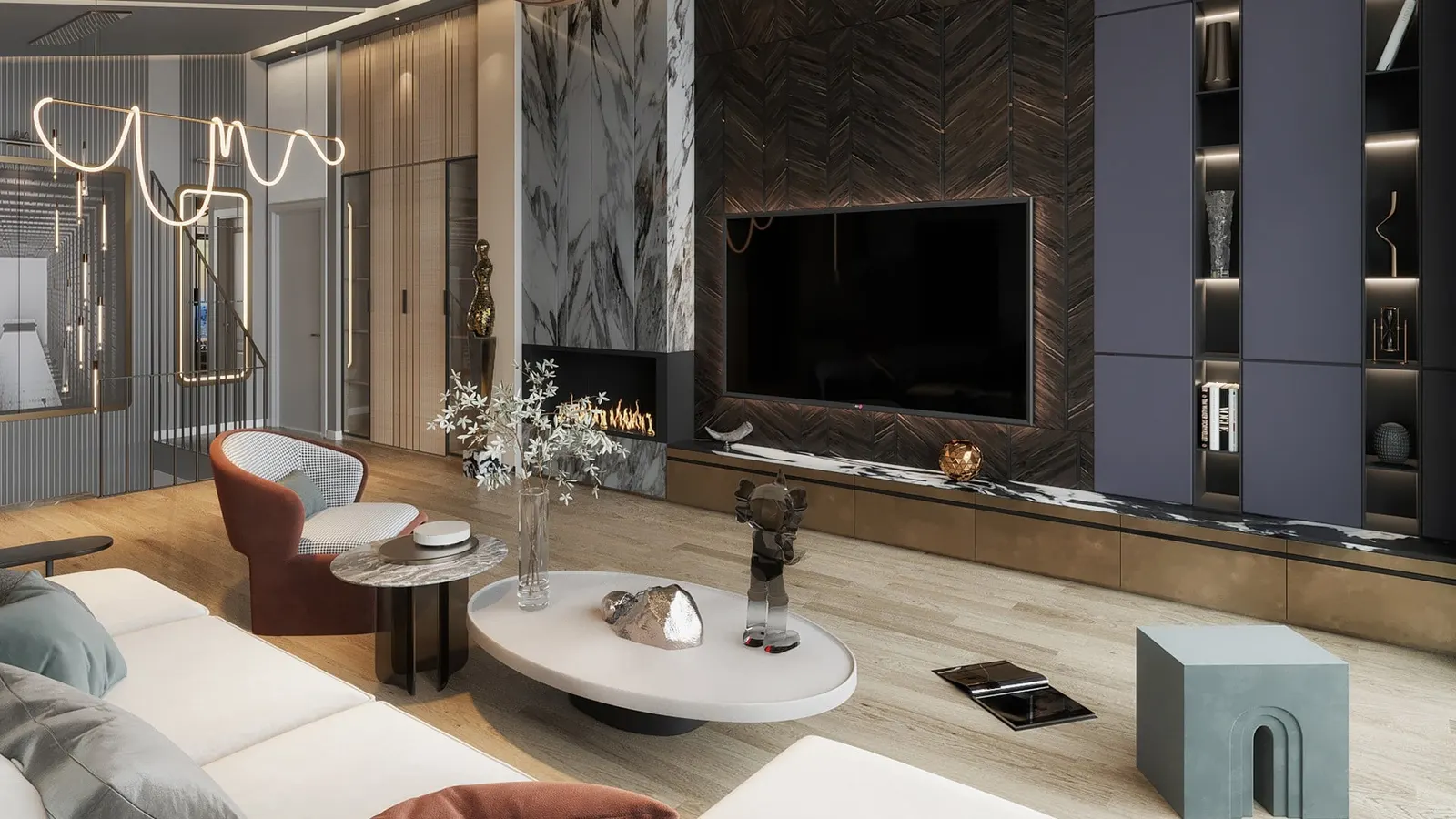 Living room in an Acibadem Konaklari apartment