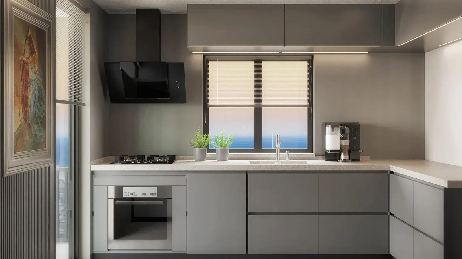 Kitchen in an Acibadem Konaklari apartment