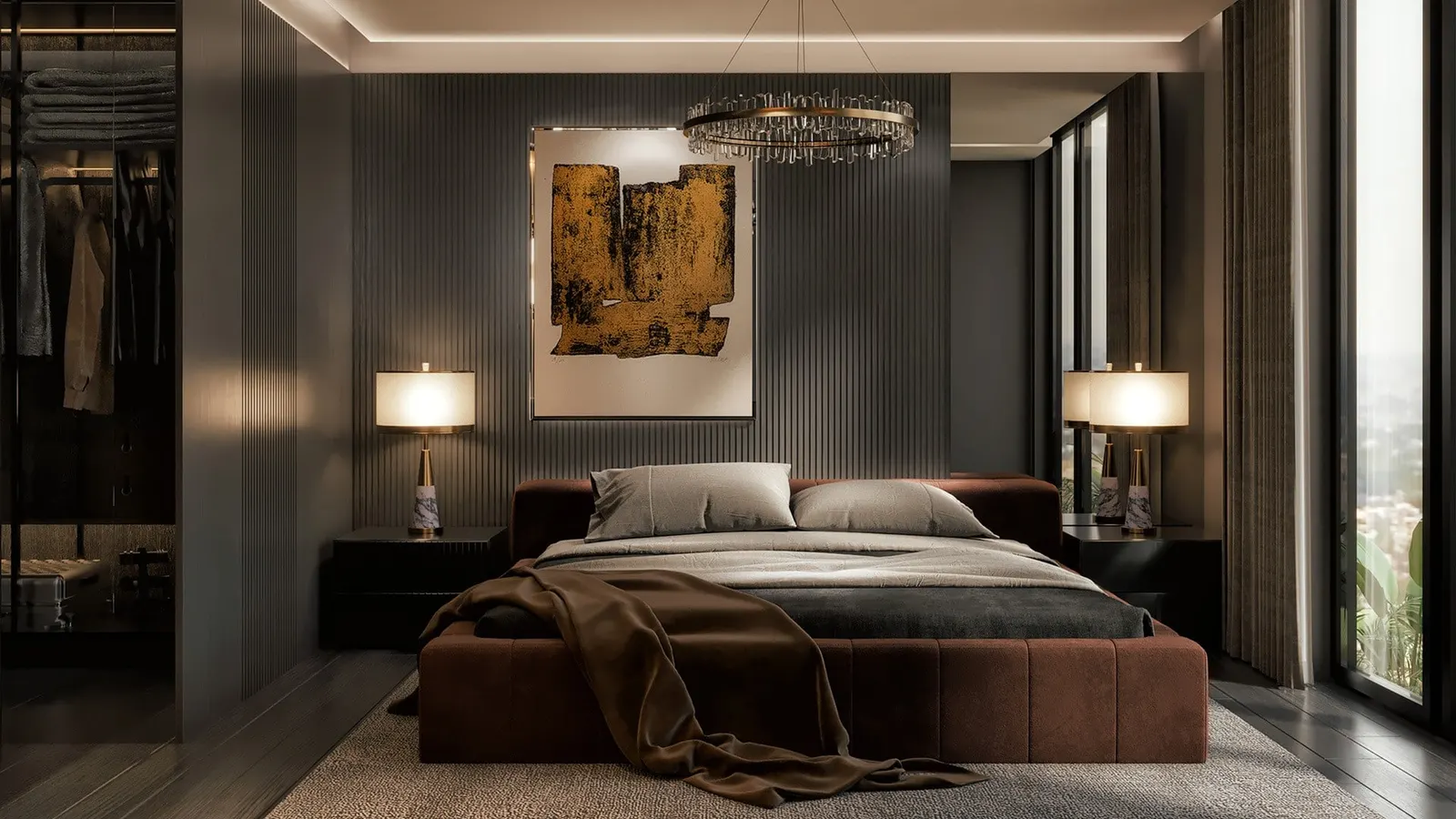 Main bedroom in an Acibadem Konaklari apartment