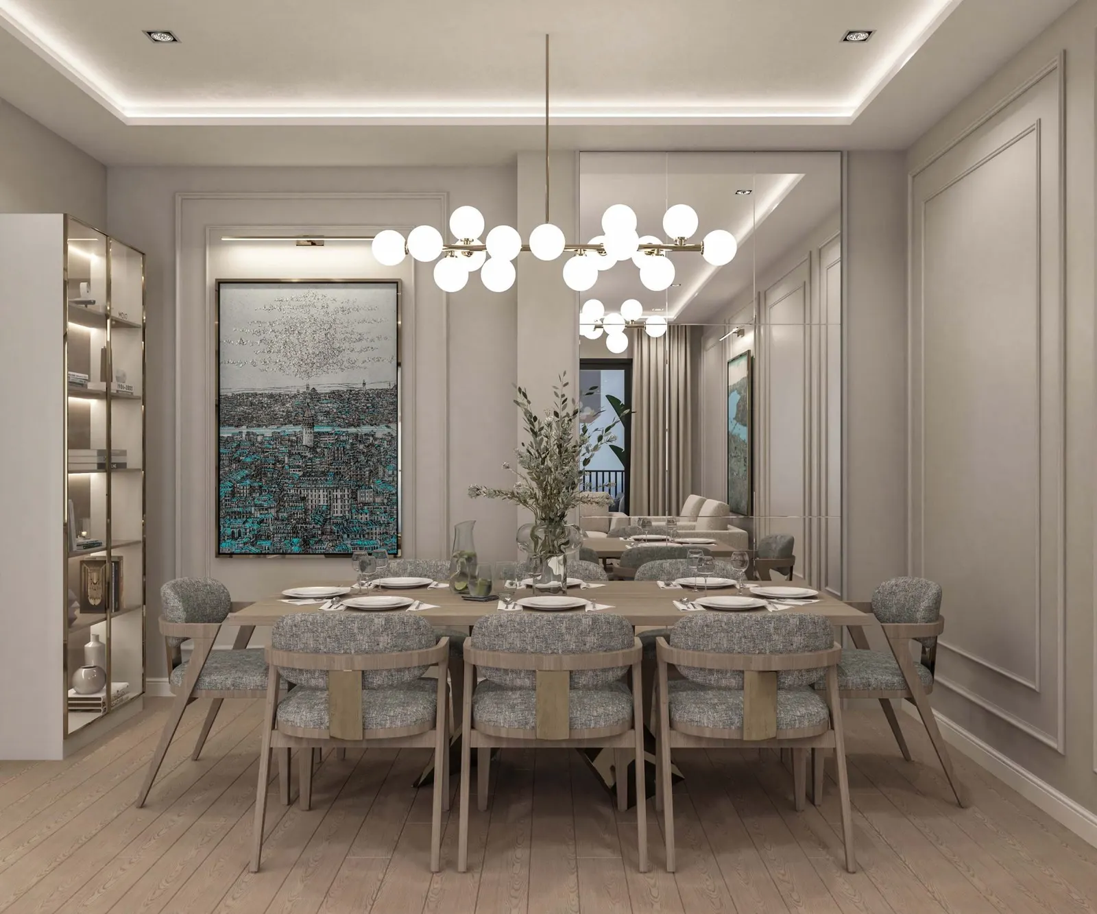 Dining room in the Ada Yapi Bulgurlu show apartment