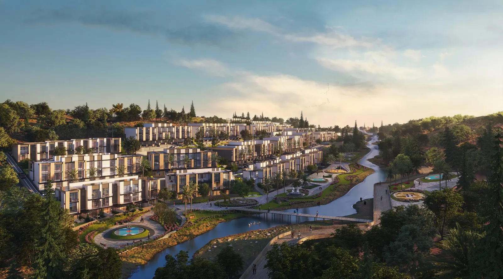 Afra Park row villas along the valley