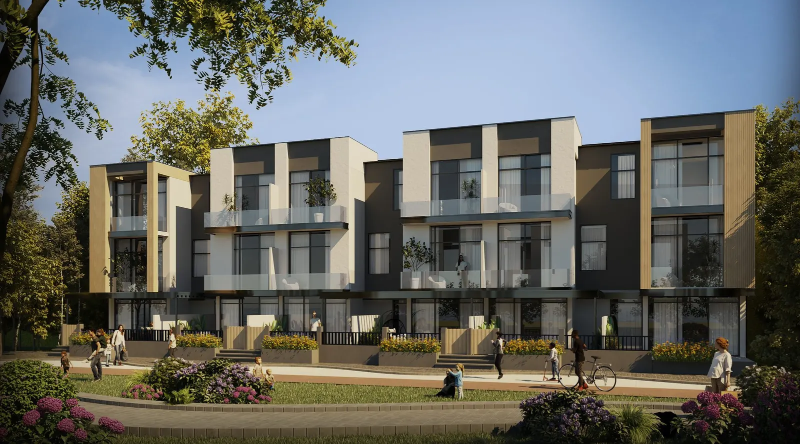 Afra Park row villas with front gardens