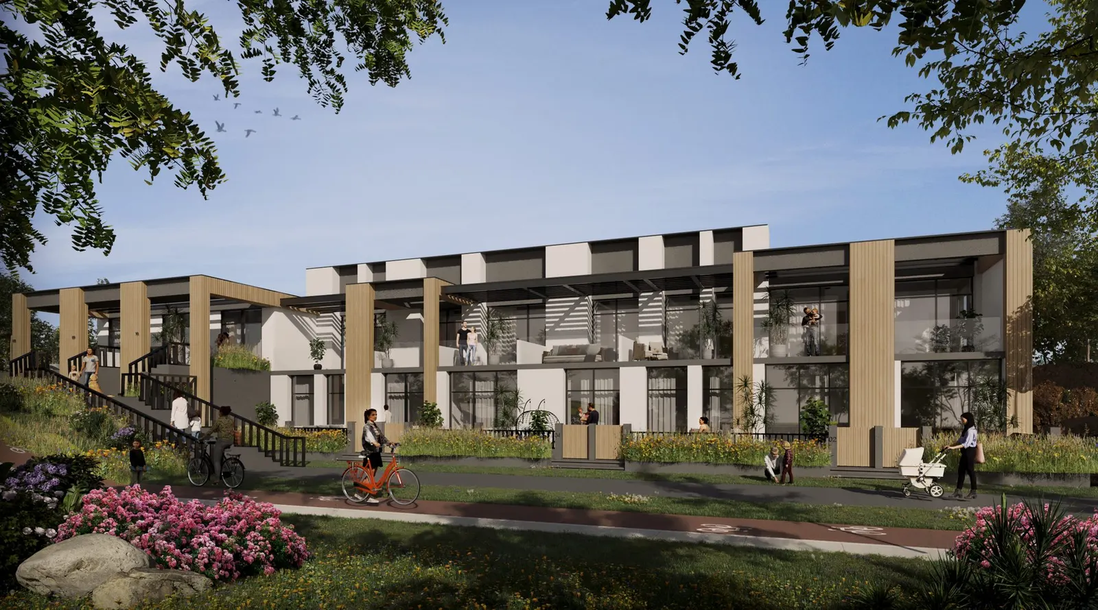 Afra Park villas beside the park