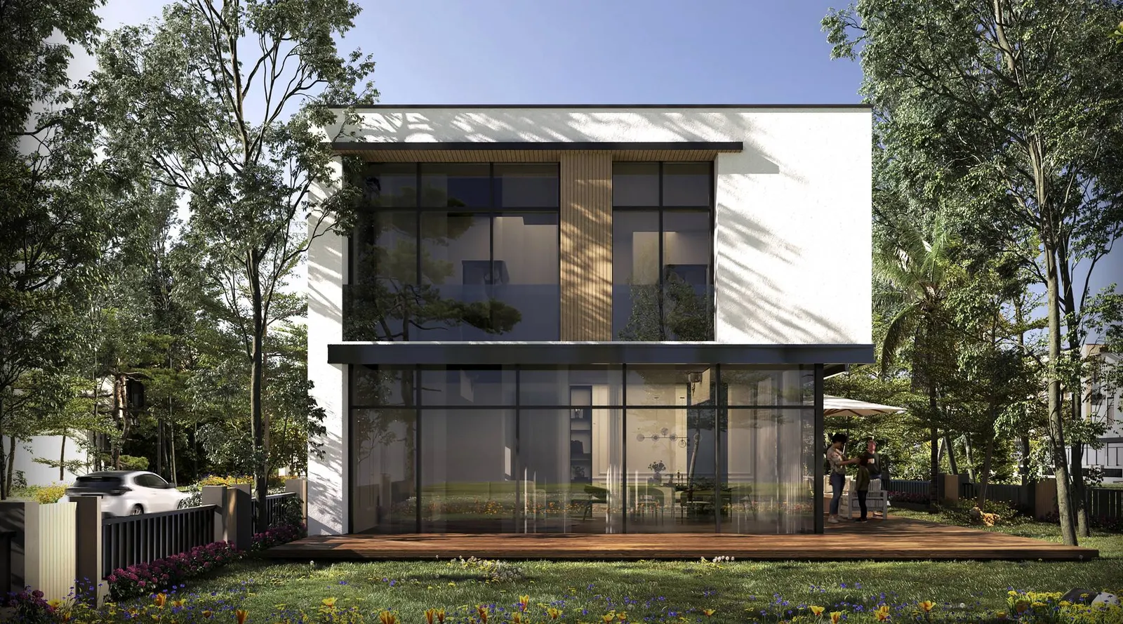 Villa with a glass ground floor at Afra Park