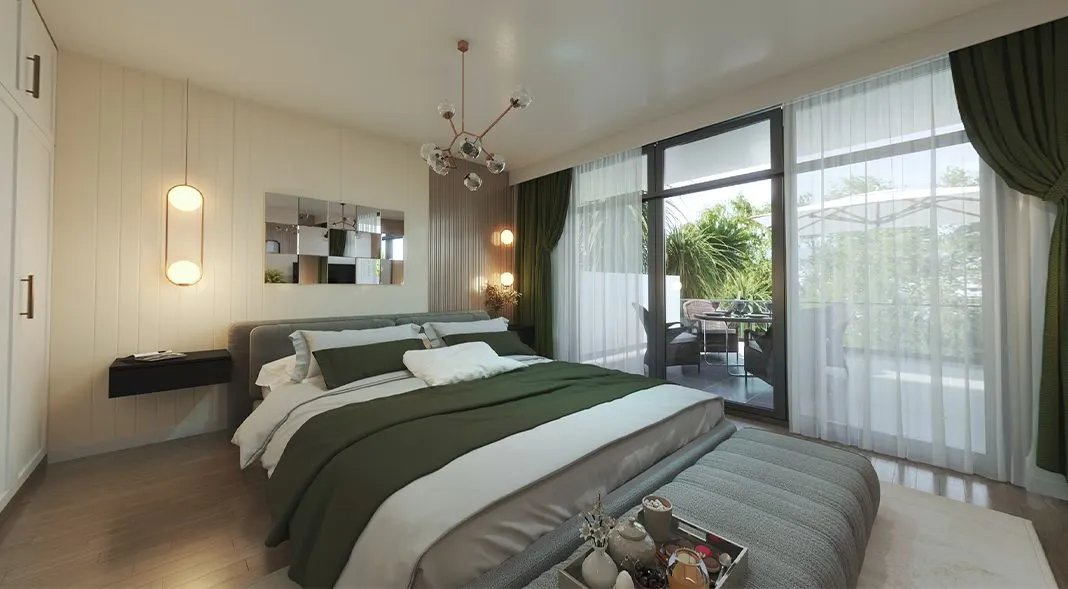 Bedroom in an Afra Park villa