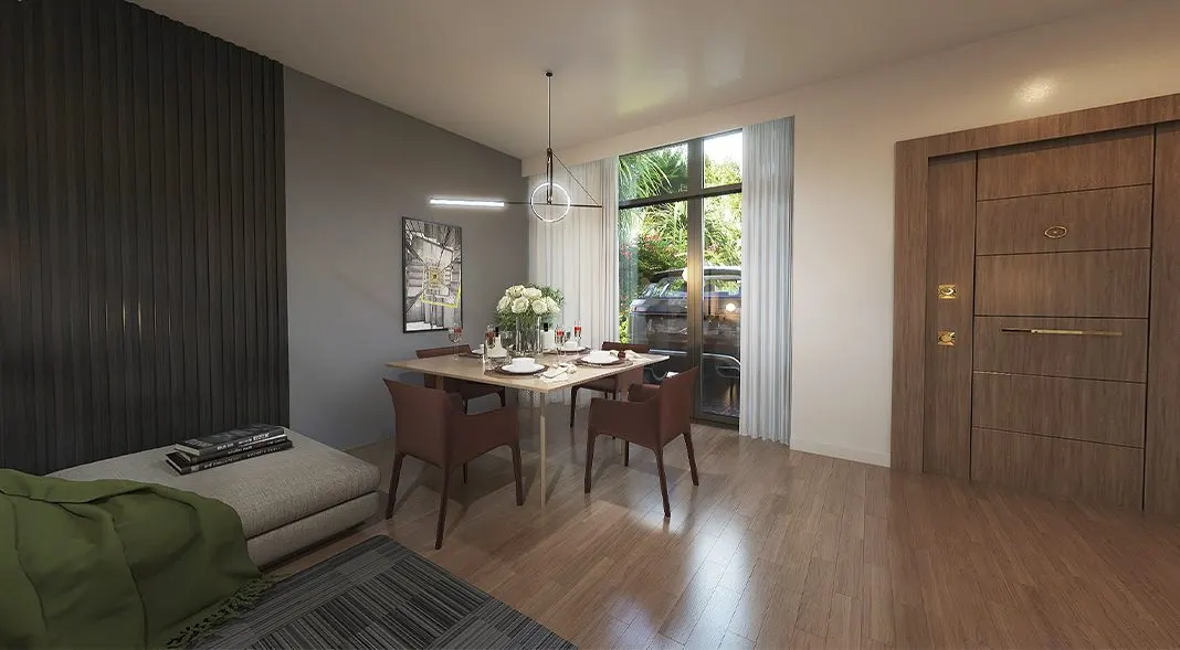 Dining area in an Afra Park villa
