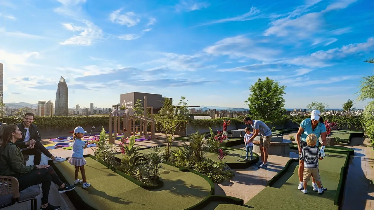 Mini golf course on the roof of Algun Prime Atasehir
