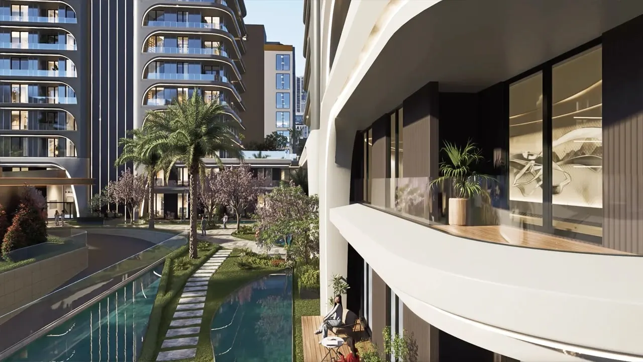 Pool beside the garden at Algun Prime Atasehir
