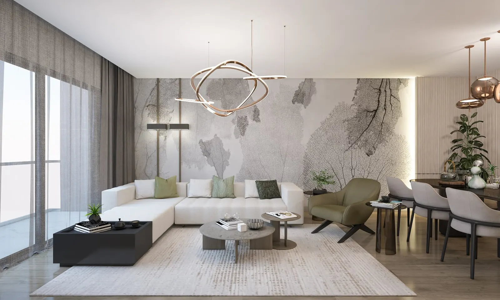 Living room in an Alya Merkezefendi apartment