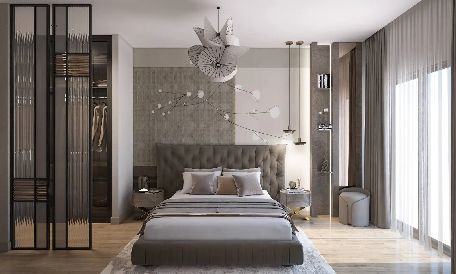 Bedroom in an Alya Merkezefendi apartment