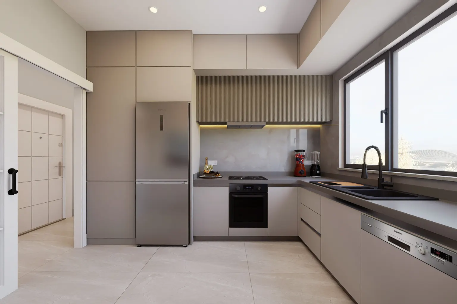 Kitchen of a 2+1 apartment in Arinmis Apartmani