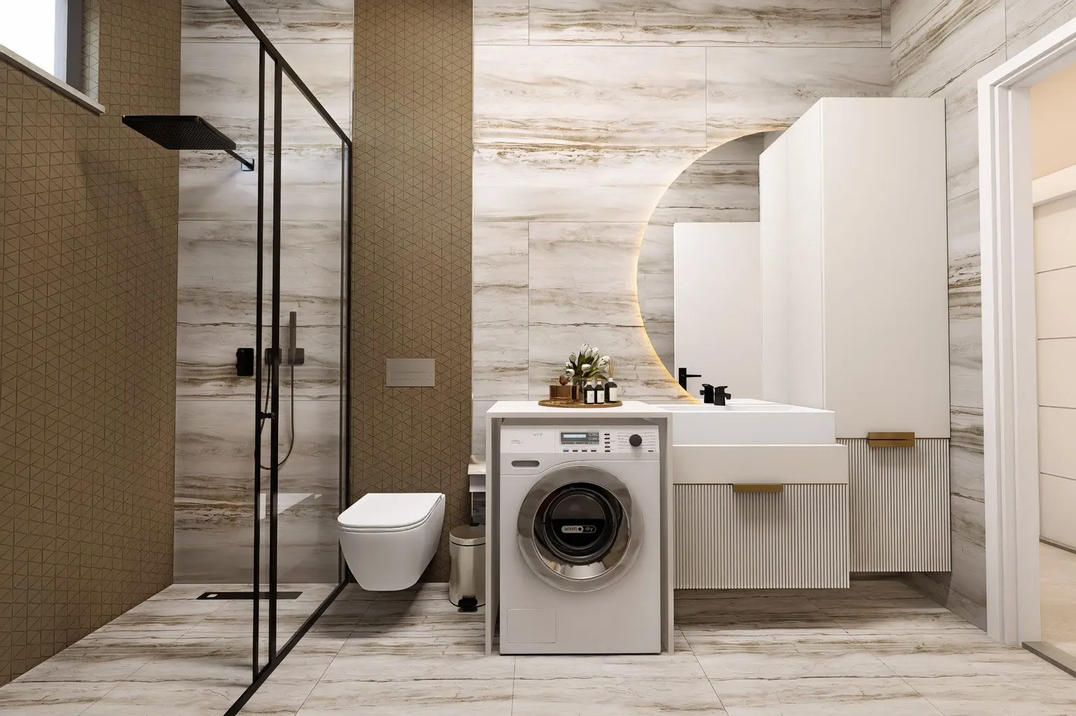 Bathroom of a 2+1 apartment in Arinmis Apartmani