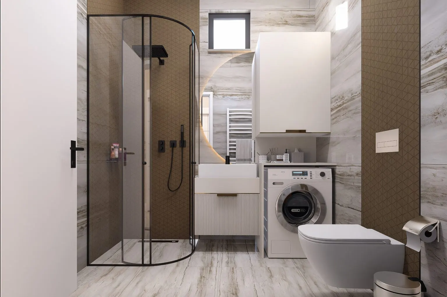 Bathroom of a 1+1 apartment in Arinmis Apartmani