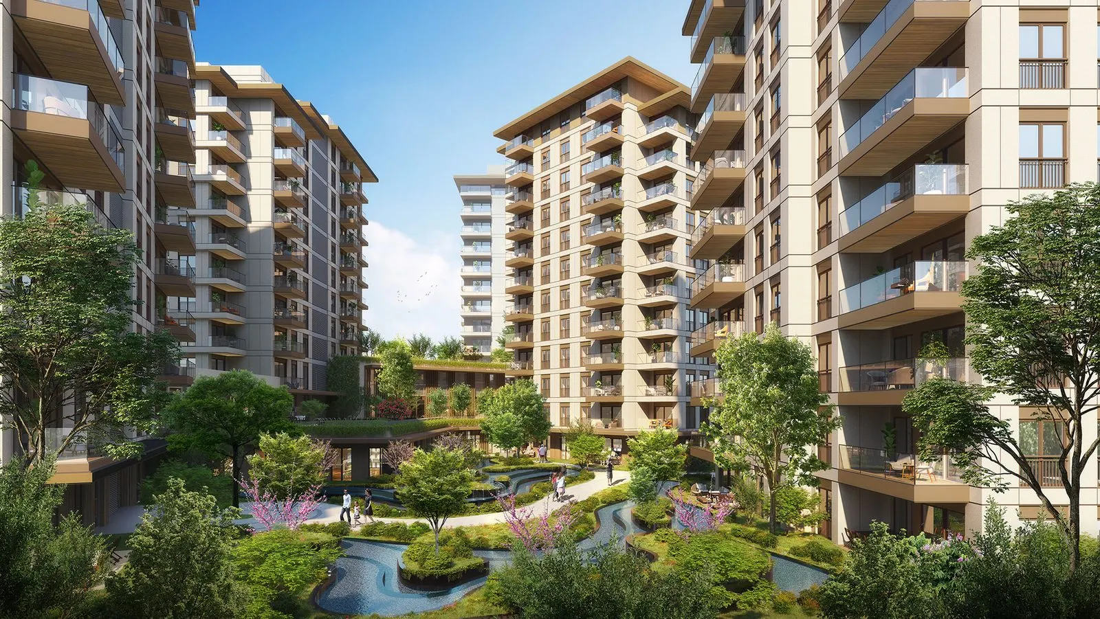 Landscaped gardens of Avrupa Residence Sisli 2