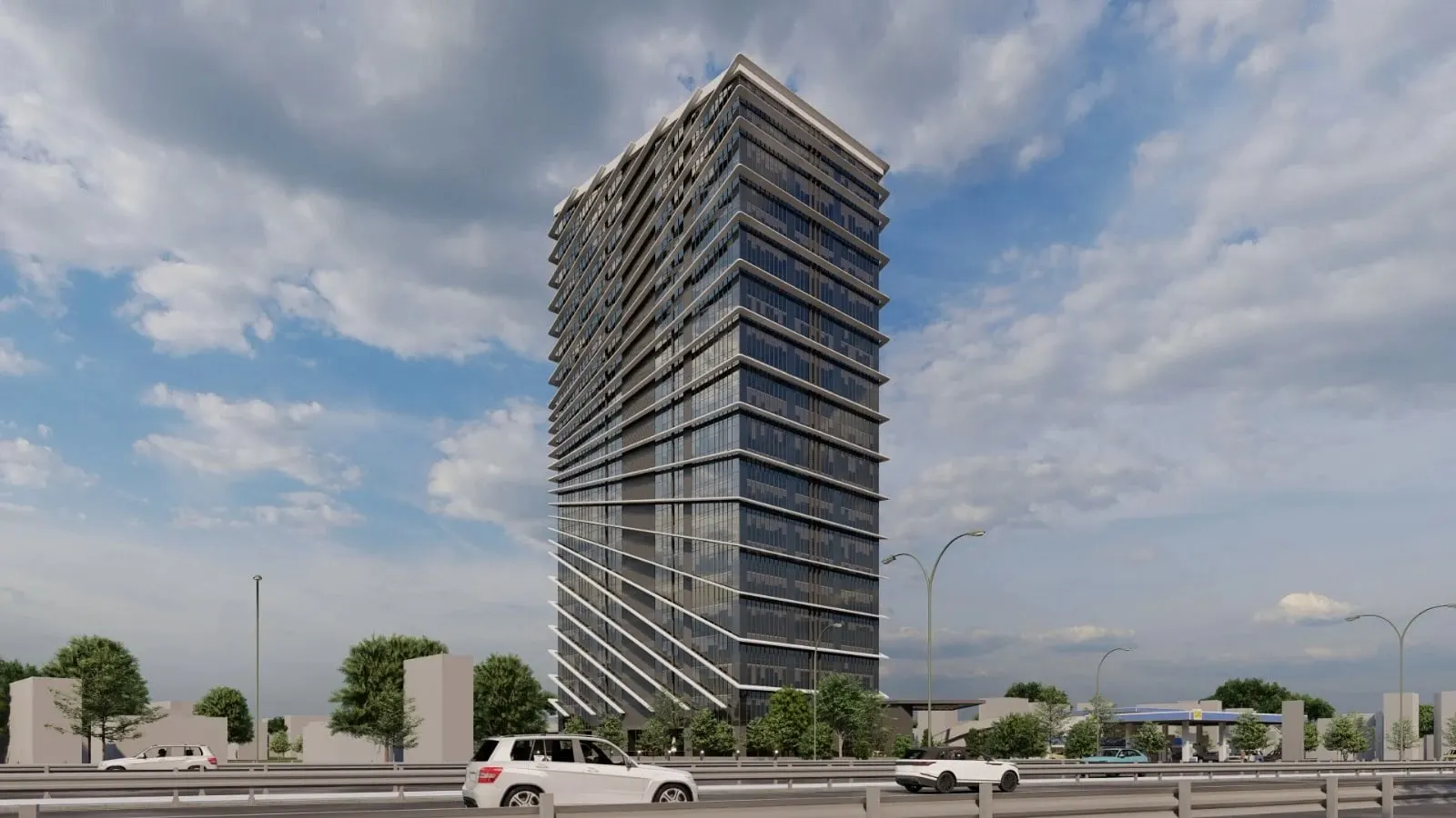 Ayos-Sun Plaza seen from the E-5 highway